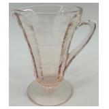 Arcoroc Hocking Pink Depression Glass Tea Set with Creamer, Sugar, 4 Cups and Saucers - Italy