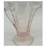 Arcoroc Hocking Pink Depression Glass Tea Set with Creamer, Sugar, 4 Cups and Saucers - Italy