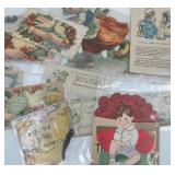 Collection of Vintage Antique Calling Cards and Die-Cut Greeting Cards