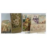Collection of Vintage Antique Calling Cards and Die-Cut Greeting Cards