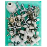 Assorted Vintage Metal and Ceramic Faucet Handles Collection
