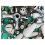 Assorted Vintage Metal and Ceramic Faucet Handles Collection