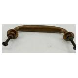Set of 2 HEAVY Vintage Brass Drawer Pull Handles with Mounting Hardware