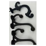 Assorted Vintage Metal Wall Hooks and Cast Iron Coat Hooks Lot