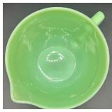 Oven Fire King Jadeite Green Glass 8" Batter Bowl with Spout