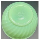 Vintage Fire-King 7" Jadeite Swirl Mixing Bowl