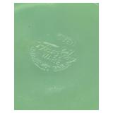 Fire-King 7" Jadite Swirl Mixing Bowl and Egg Cup Set