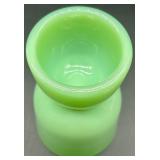 Fire-King 7" Jadite Swirl Mixing Bowl and Egg Cup Set