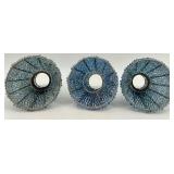 Set of Beaded Glass Lamp or Sconce Shades, Purple and Blue