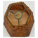 Collection of 6 Beaded Mini Candle Lamp Shades with 7 Metal Holders