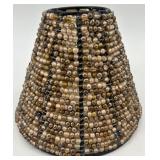 Collection of 6 Beaded Mini Candle Lamp Shades with 7 Metal Holders