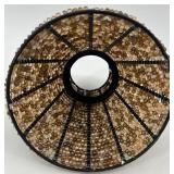 Collection of 6 Beaded Mini Candle Lamp Shades with 7 Metal Holders