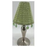 Collection of 6 Beaded Mini Candle Lamp Shades with 7 Metal Holders