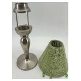 Collection of 6 Beaded Mini Candle Lamp Shades with 7 Metal Holders