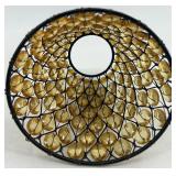 Collection of 6 Beaded Mini Candle Lamp Shades with 7 Metal Holders