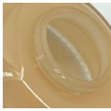 Set of 7 Vintage Frosted Glass Lamp Shades with Clear Decorative Edge