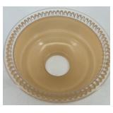 Set of 7 Vintage Frosted Glass Lamp Shades with Clear Decorative Edge