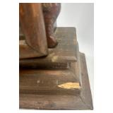 Pair of Antique Wooden Mantel Clocks with Ornate Details