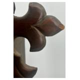 Pair of Antique Wooden Mantel Clocks with Ornate Details