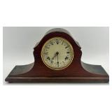 Pair of Antique Wooden Mantel Clocks with Ornate Details