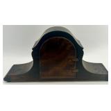 Pair of Antique Wooden Mantel Clocks with Ornate Details