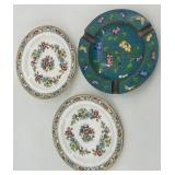 Huge Lot of Vintage Hand Painted China Serving Platters and Plates including Noritake