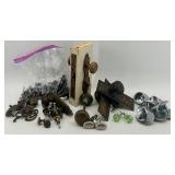 Mixed Lot of Vintage Door Knobs, Lock Sets, and Drawer Pulls