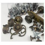 Mixed Lot of Vintage Door Knobs, Lock Sets, and Drawer Pulls