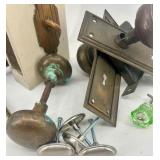 Mixed Lot of Vintage Door Knobs, Lock Sets, and Drawer Pulls