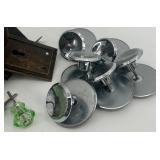 Mixed Lot of Vintage Door Knobs, Lock Sets, and Drawer Pulls