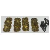 Collection of Antique and Vintage Hardware including Hooks, Door Plates, and Knobs