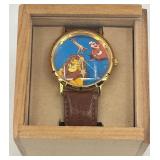 Collection of 4 Vintage Disney Character Watches in Display Cases