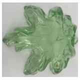 Collection of 4 Vintage Patterned Glass Dishes and Bowls, including Imperial Uranium Glass