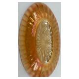 Collection of 4 Vintage Patterned Glass Dishes and Bowls, including Imperial Uranium Glass