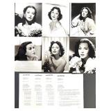 Set of 6 Hedy Lamarr Publicity Photographs with Max Factor Documents Copies