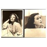 Set of 6 Hedy Lamarr Publicity Photographs with Max Factor Documents Copies