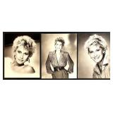 Joan Collins, Tammy Wynette, and Marianne Faithfull Collection of 12 Black and White Portrait Prints