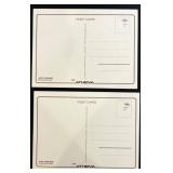 Collection of Vintage Celebrity and Music Memorabilia Postcards, Cards, and Stamps