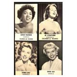 Collection of Vintage Celebrity and Music Memorabilia Postcards, Cards, and Stamps