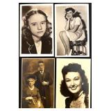 Collection of Vintage Celebrity and Music Memorabilia Postcards, Cards, and Stamps