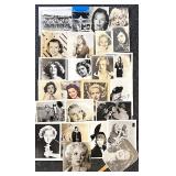 Vintage Hollywood Starlet Photo Collection and Fan with Autographs