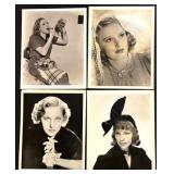 Vintage Hollywood Starlet Photo Collection and Fan with Autographs