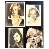 Vintage Hollywood Starlet Photo Collection and Fan with Autographs