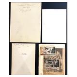 Vintage Hollywood Starlet Photo Collection and Fan with Autographs
