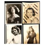 Vintage Hollywood Starlet Photo Collection and Fan with Autographs