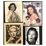 Vintage Hollywood Starlet Photo Collection and Fan with Autographs