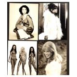 Collection of 20 Classic Hollywood Celebrity Black-and-White Photo Prints of Britt Eland, Victoria Vetri, Burt Reynolds, Samuel L. Jackson, and others