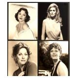 Collection of 20 Classic Hollywood Celebrity Black-and-White Photo Prints of Britt Eland, Victoria Vetri, Burt Reynolds, Samuel L. Jackson, and others