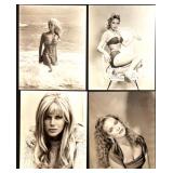Collection of 20 Classic Hollywood Celebrity Black-and-White Photo Prints of Britt Eland, Victoria Vetri, Burt Reynolds, Samuel L. Jackson, and others