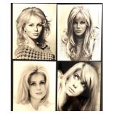 Collection of 22 Vintage Foreign Actors and Actresses Publicity Photos, Black and White Featuring, Mylene Demongeot, Greer Garson, Juliette Greco, John Thaw, Fernando Lamas and more